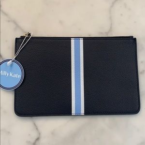 NWT Real Leather Clutch by Milly Kate